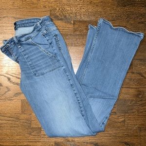 2/$22 Hollister 11R Medium Wash Flare Bootcut Jeans